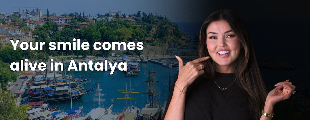 Dr. Erdem Çetin with a patient at Myra Dental Center, Antalya.