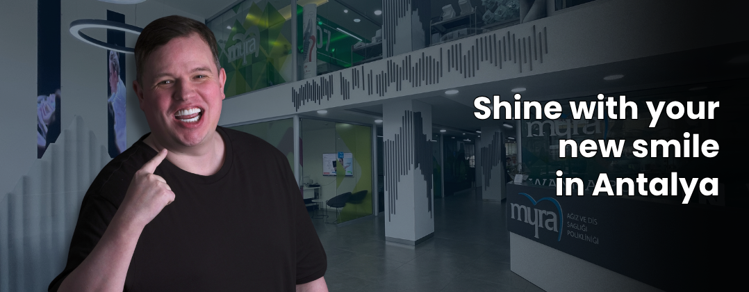 Antalya sunset with patient silhouette near Myra Dental Center.